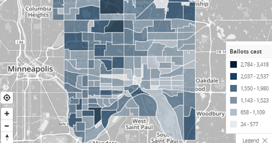 GIS map snaphot of Ramsey County